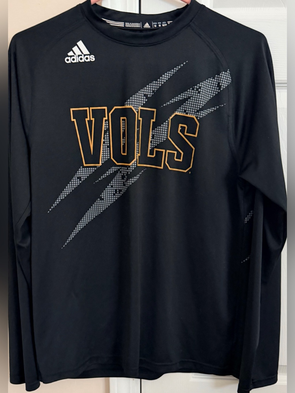 Adidas Men’s Black VOLS Graphic Long-Sleeve Shirt Sz M
